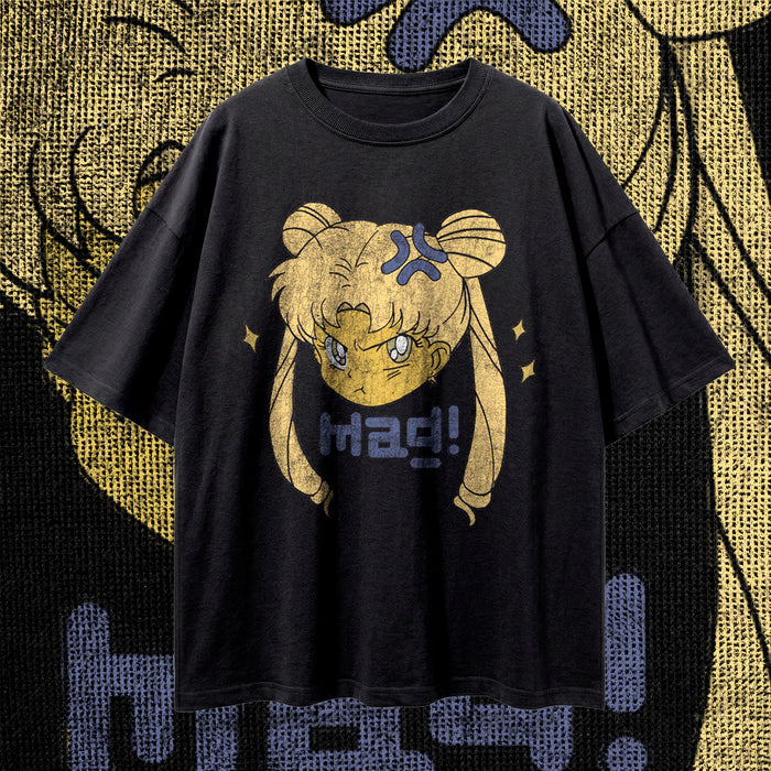 MAD! (Classic Gold) — Oversized Vintage-Wash Tee
