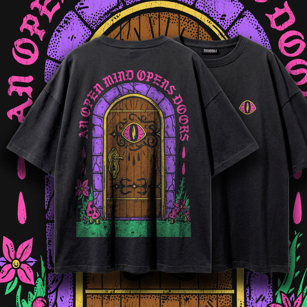 THRESHOLD  — Oversized Vintage-Wash Tee Black