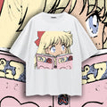 SWOON  — Oversized Vintage-Wash Tee White