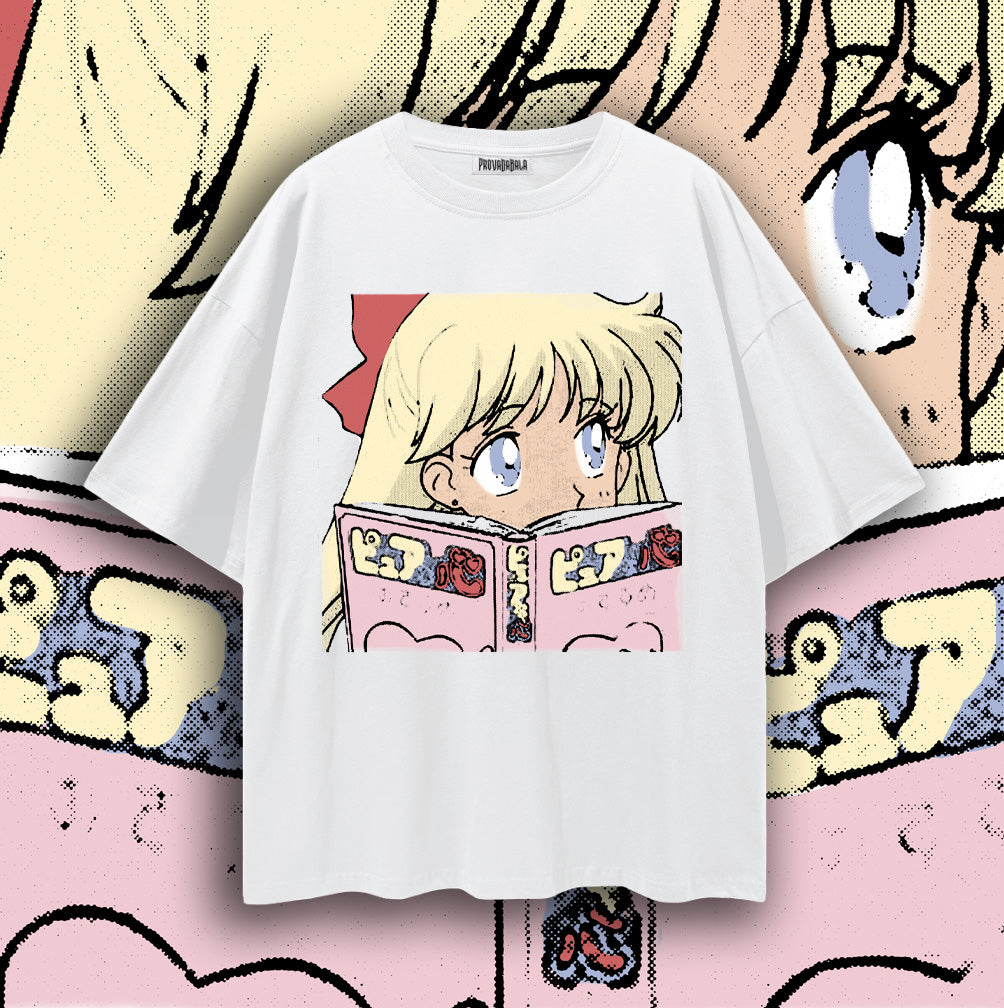SWOON  — Oversized Vintage-Wash Tee White