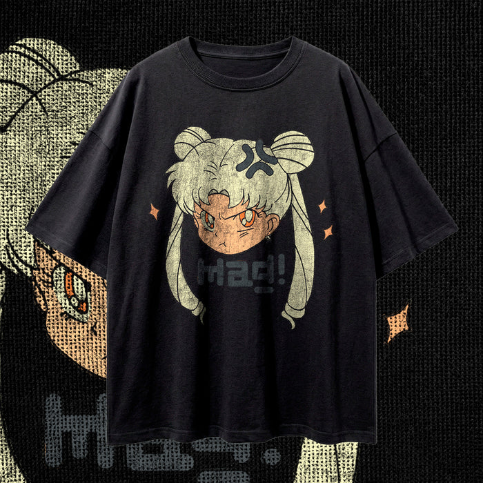 MAD! (Vintage Slate) — Oversized Vintage-Wash Tee
