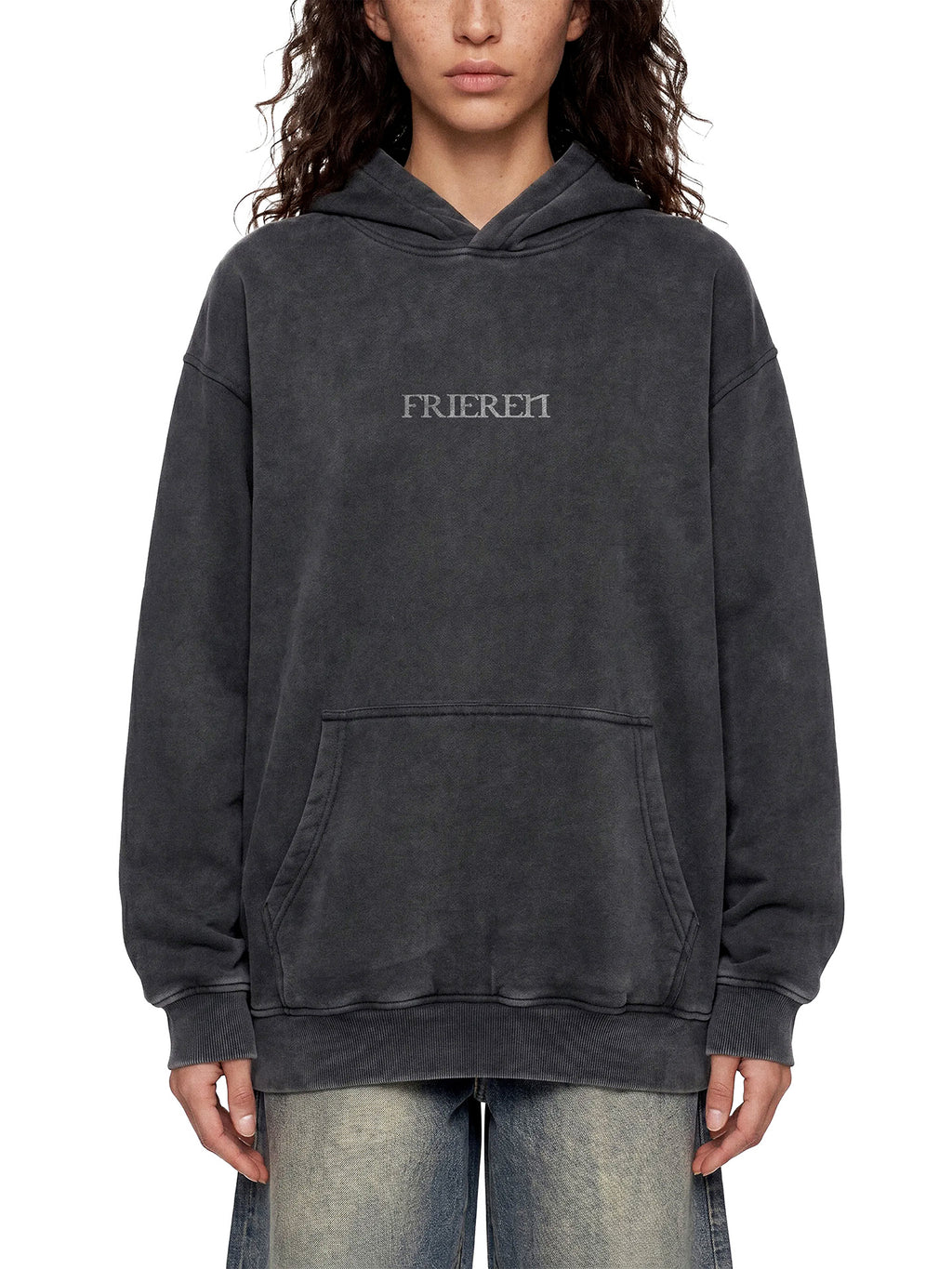 "ETERNAL MAGE" Vintage Acid Wash Hoodie - Sakura Silver