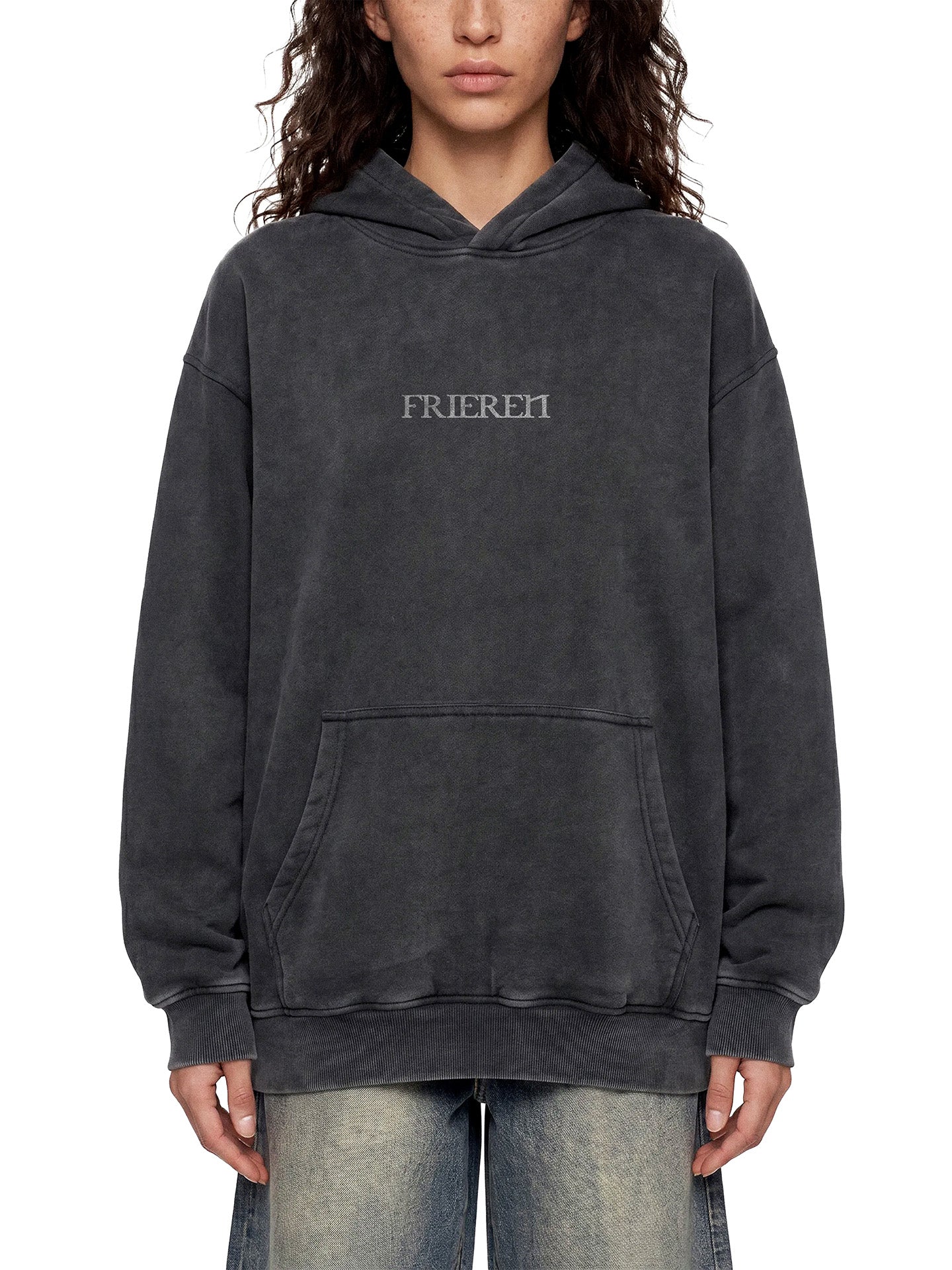 "ETERNAL MAGE" Vintage Acid Wash Hoodie - Sakura Silver