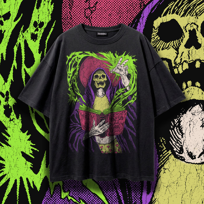 GRIMOIRE (Toxic) — Oversized Vintage-Wash Tee