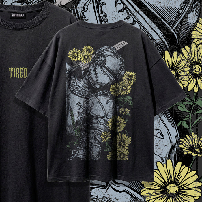TIRED (Sulphur) — Oversized Vintage-Wash Tee