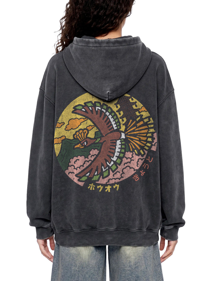 PYRE — Oversized Vintage-Wash Hoodie
