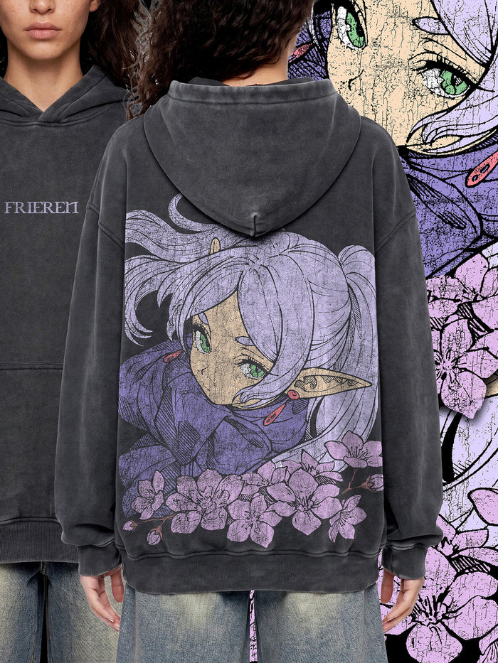 ETERNAL MAGE (Lavender Blossom) — Oversized Acid-Wash Hoodie