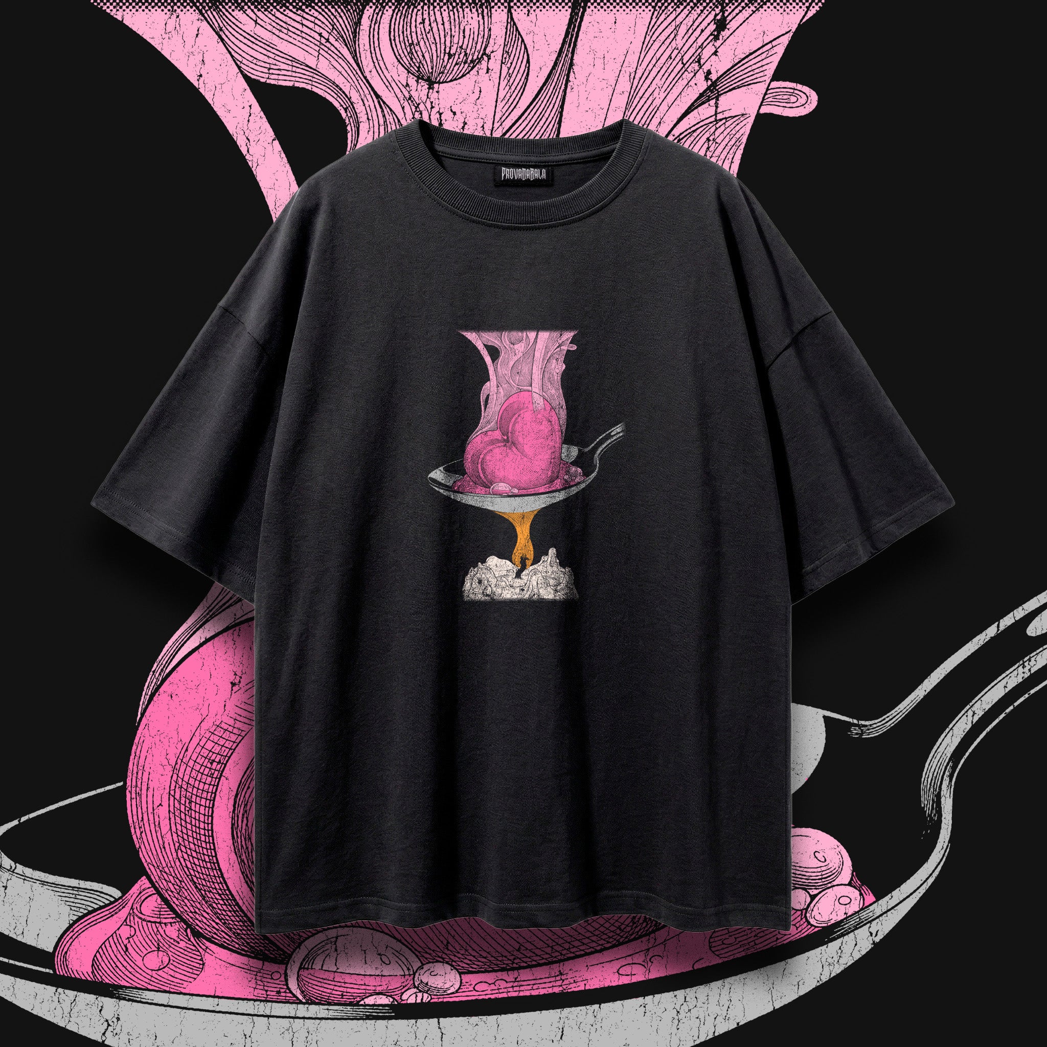 DISSOLVE (Blush) — Oversized Vintage-Wash Tee