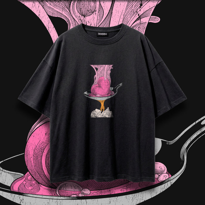 DISSOLVE (Blush) — Oversized Vintage-Wash Tee