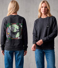OMEN — Oversized Vintage-Wash Sweatshirt Black
