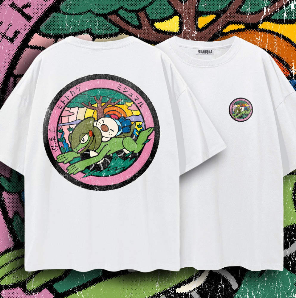 SLUMBER — Oversized Vintage-Wash Tee White