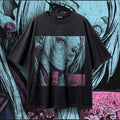 "ELVEN MEADOW" Vintage Graphic Tee - Frost Blue & Magenta