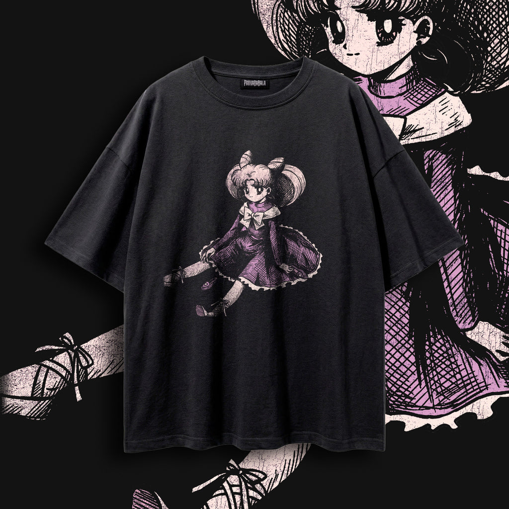 "BALLET" Vintage Anime Graphic Tee - Lavender & Shadow