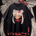 "MAD!" Vintage Anime Graphic Tee - Silver Flame