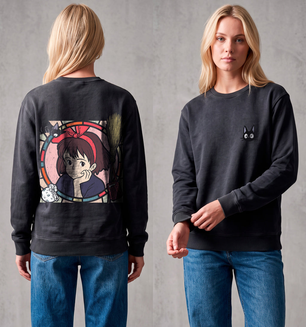 ENNUI — Oversized Vintage-Wash Sweatshirt Black
