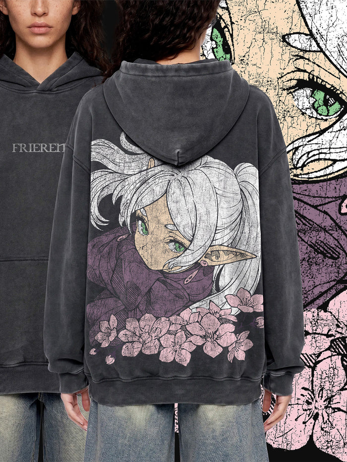 ETERNAL MAGE (Sakura Silver) — Oversized Acid-Wash Hoodie
