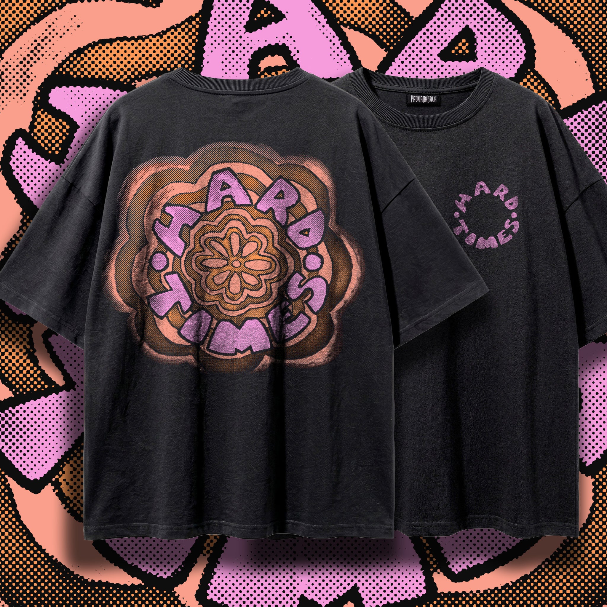HARD TIMES (Dusk) — Oversized Vintage-Wash Tee