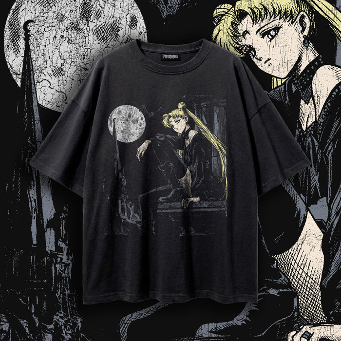 GOTHIC MOONLIGHT - Vintage Graphic Tee - Blond & Eclipse