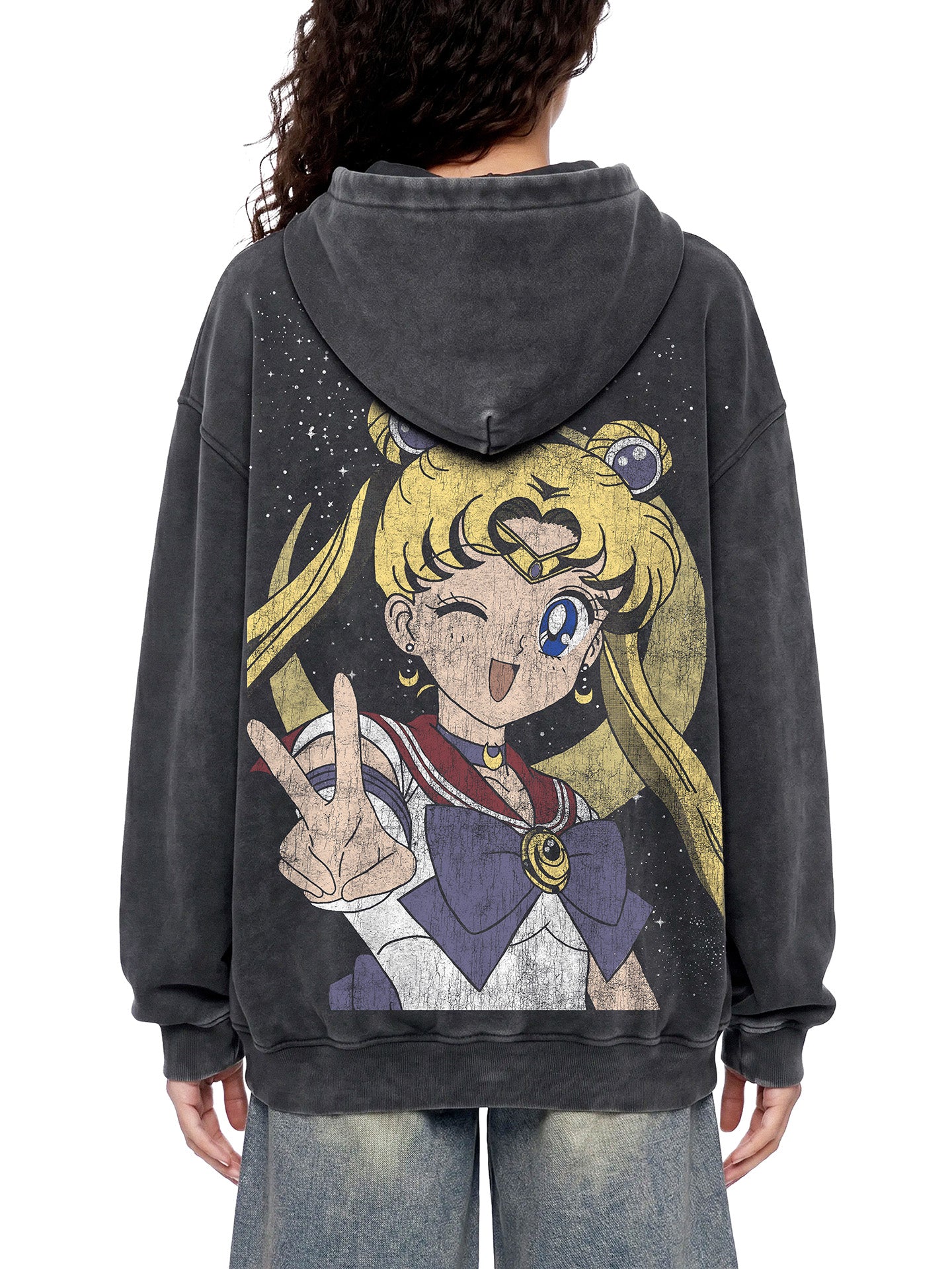 Midnight Star Graphic Vintage Hoodie